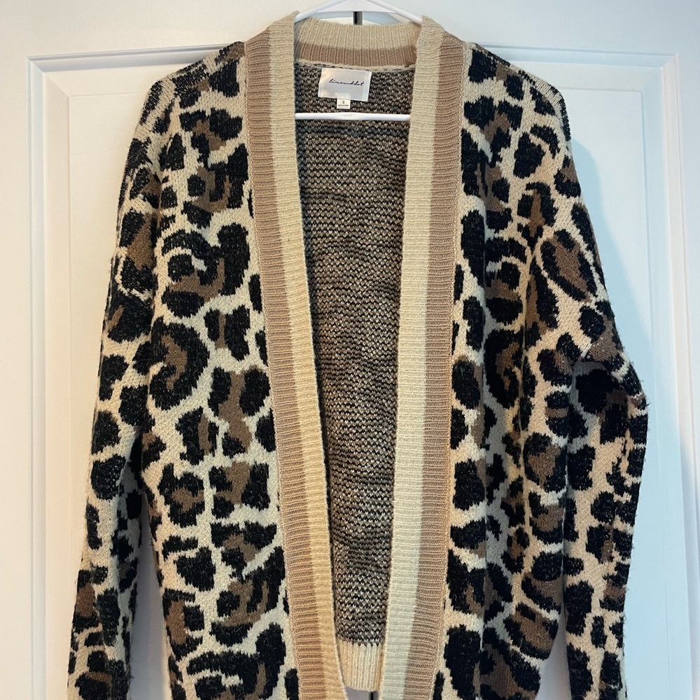 Leopard Print Cardigan Sweater
